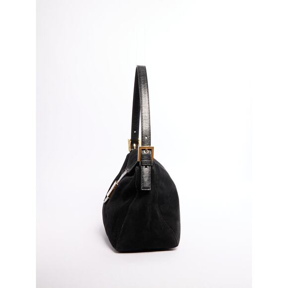 Fendi Black Suede Mamma Shoulder Bag - Picture 2 of 12
